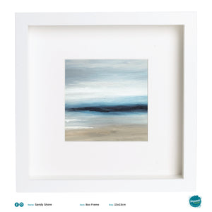 'Sandy Shore', abstract seascape print - framed or unframed