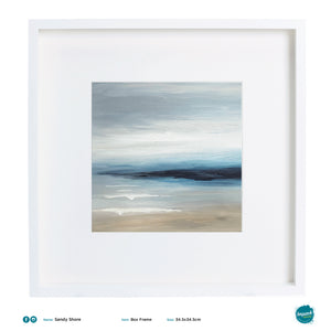'Sandy Shore', abstract seascape print - framed or unframed
